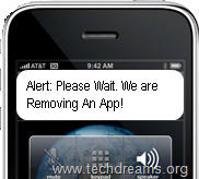 iPhone App Removing Alert