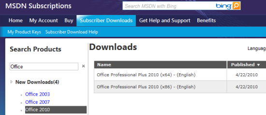 Microsoft_office_2010_RTM_downloads_for_MSDN_subscriber