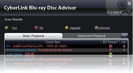Tool to check whether hardware is capable of Blu ray playback