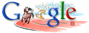 google logos olympics 2008 Track Field aug 20