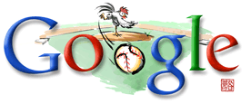 Google Olympics Logo Baseball