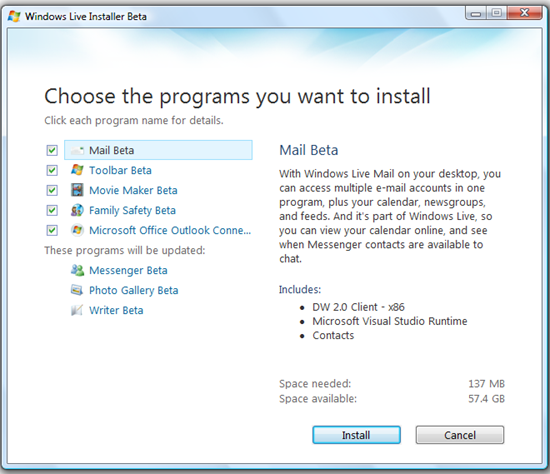 Windows Live Wave Beta Installation Screenshot 1