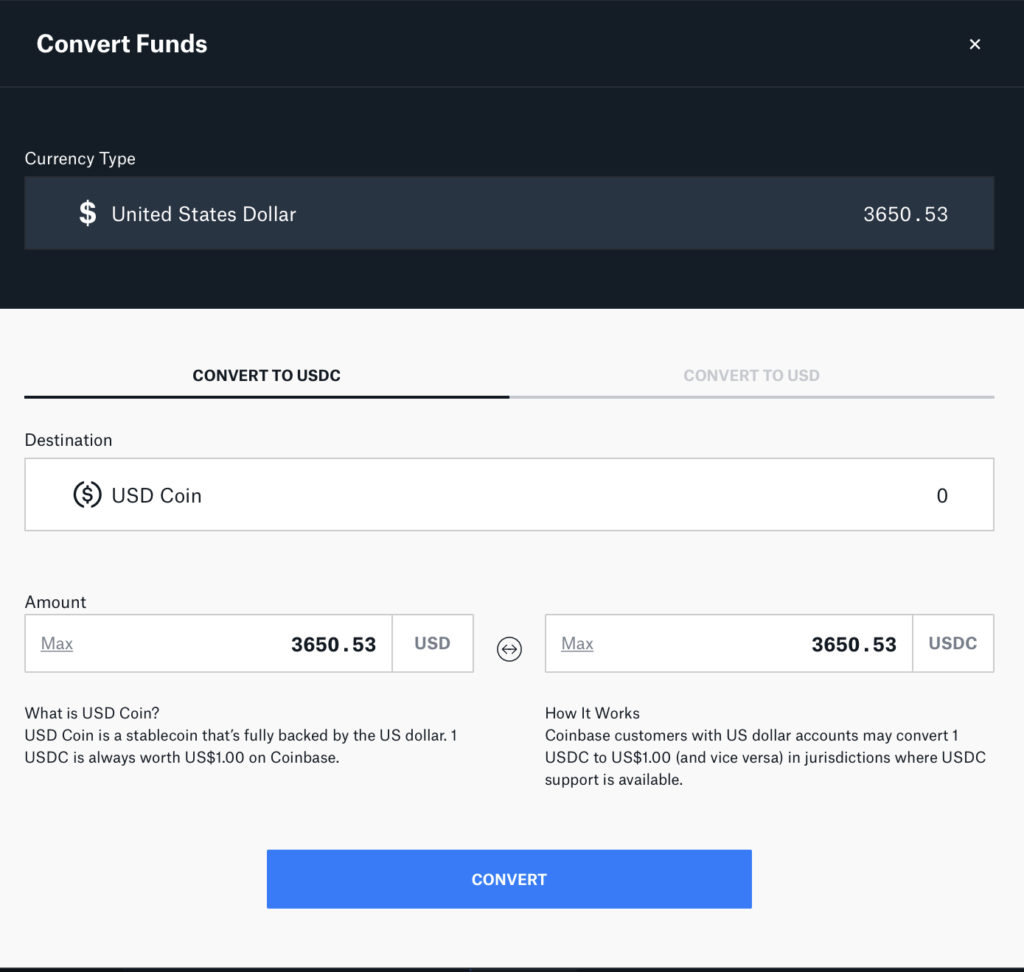 coinbase pro to bank account